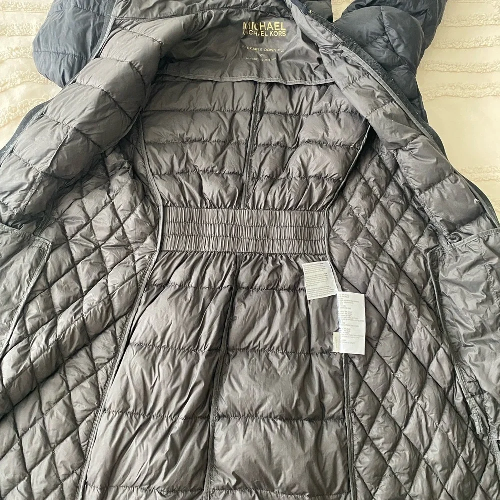 Michael Kors Black Quilted Puffer Coat XS